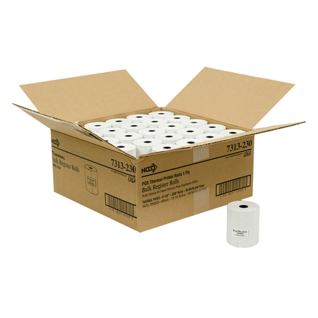 NATIONAL CHECKING National Checking Register Roll 3.13x230 Ft. 1 Ply White Thermal, PK50 7313-230
